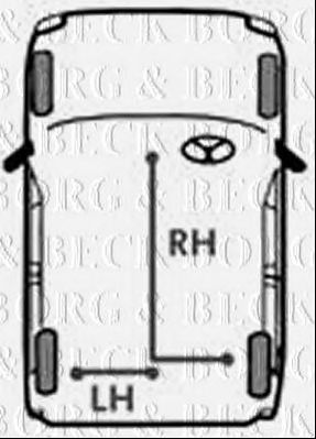 BORG & BECK bkb1302 -  Трос, стояночная тормозная система